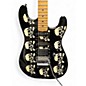 Used Ltd MICHAEL WILTON MW-600 BLACK WITH SKULLS Solid Body Electric Guitar