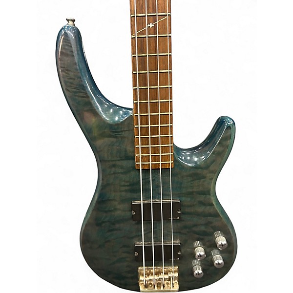Used Alvarez electric bass Green Electric Bass Guitar