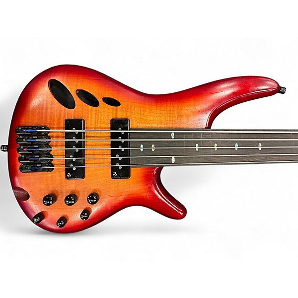 Used Ibanez SRD905F Brown Topaz Burst Low Gloss Electric Bass Guitar