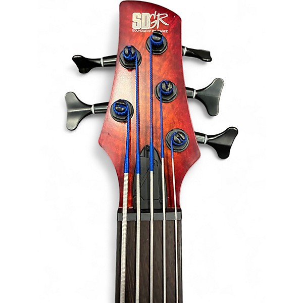 Used Ibanez SRD905F Brown Topaz Burst Low Gloss Electric Bass Guitar