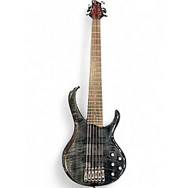 Used Ibanez BTB576FM Transparent Gray Electric Bass Guitar