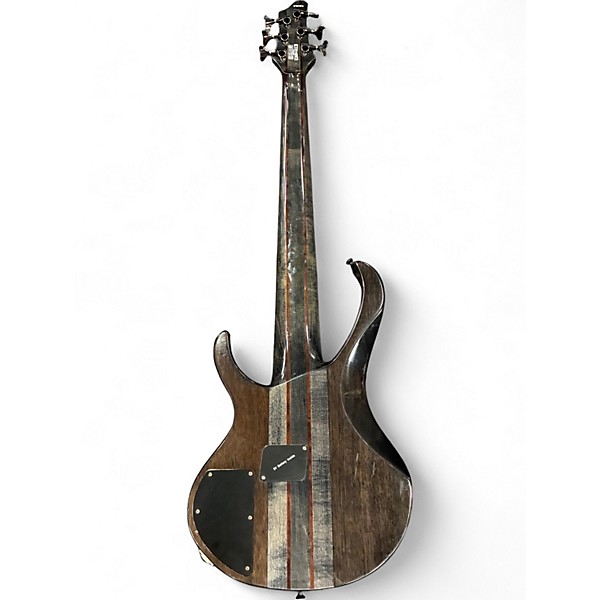 Used Ibanez BTB576FM Transparent Gray Electric Bass Guitar