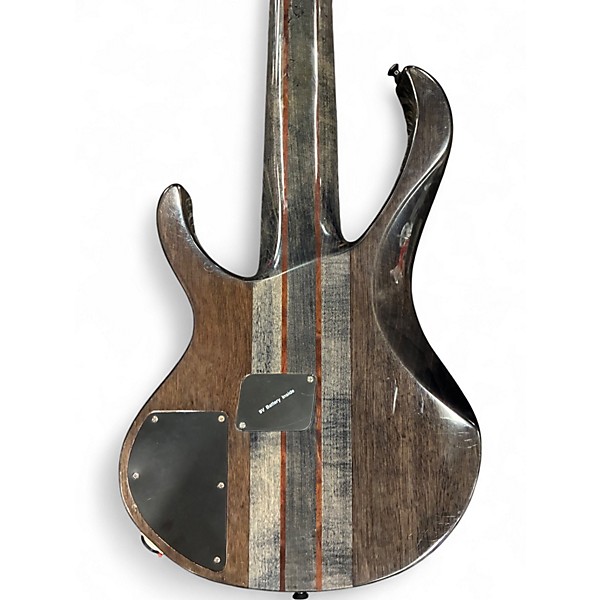 Used Ibanez BTB576FM Transparent Gray Electric Bass Guitar