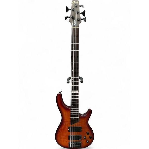 Used Cort artisan bass 5 Sunburst Electric Bass Guitar