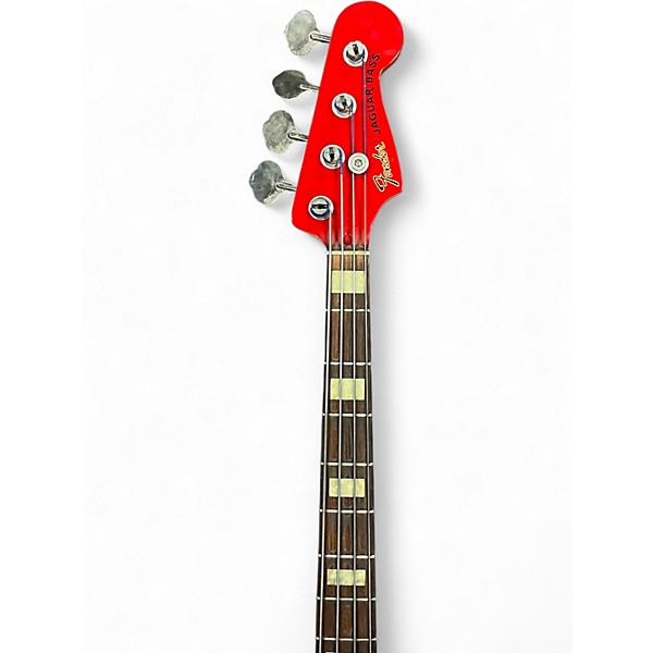 Used 2010s Fender J-Craft Jaguar Bass Hot Rod Red Electric Bass Guitar