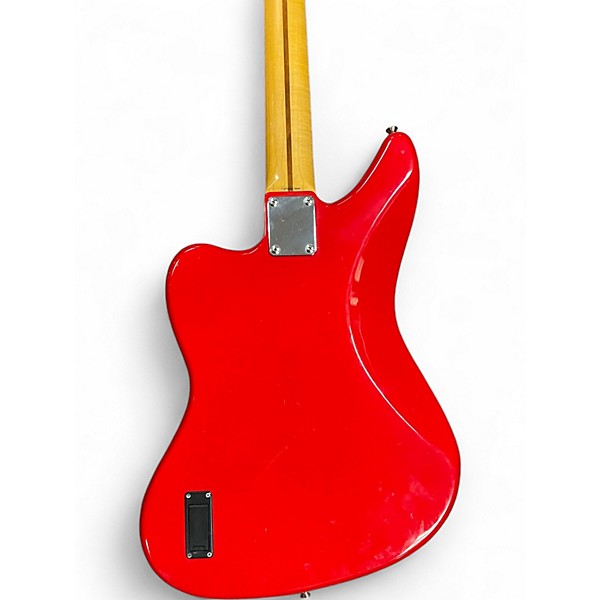 Used 2010s Fender J-Craft Jaguar Bass Hot Rod Red Electric Bass Guitar