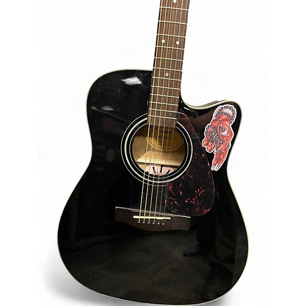 Used Yamaha FX335C Black Acoustic Electric Guitar