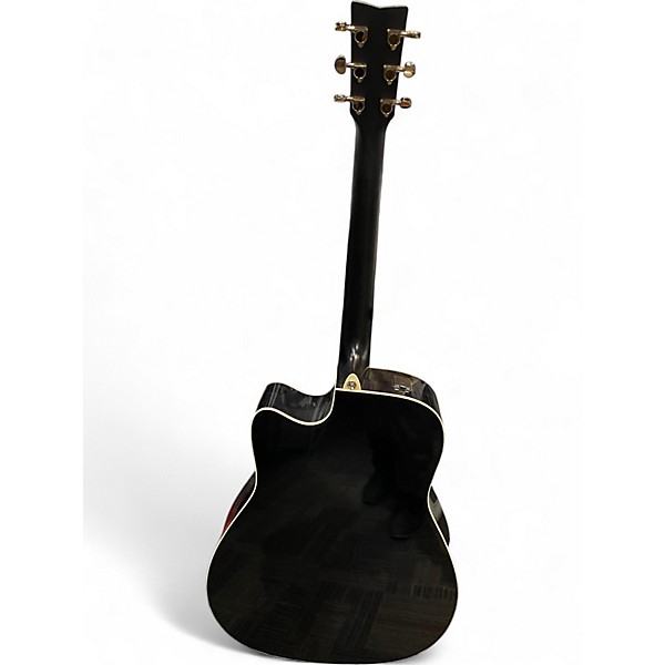 Used Yamaha FX335C Black Acoustic Electric Guitar