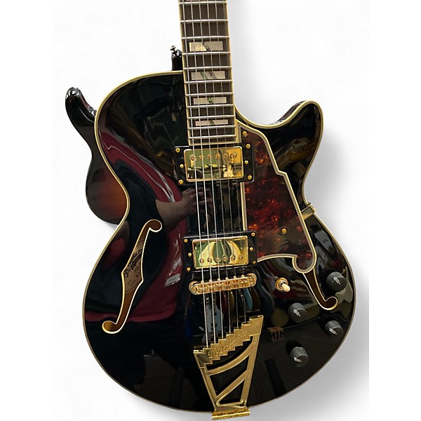Used 2022 D'Angelico EXCEL SS Black Hollow Body Electric Guitar