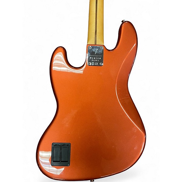 Used Fender Player Plus Jass Bass Aged Candy Apple Red Electric Bass Guitar