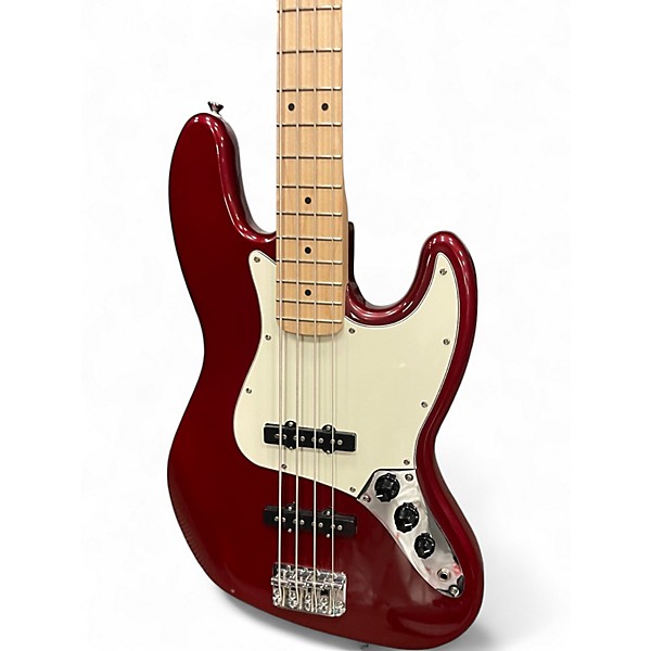 Used Squier Affinity Jazz Bass Red Electric Bass Guitar