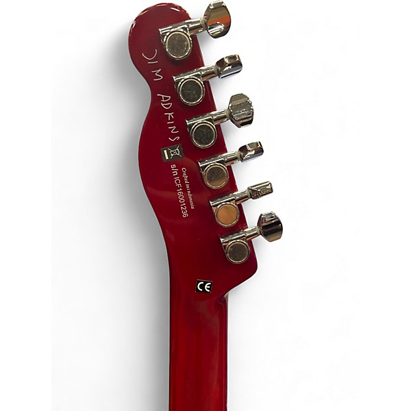 Used Fender JA90 Jim Adkins Thinline Telecaster Red Hollow Body Electric Guitar
