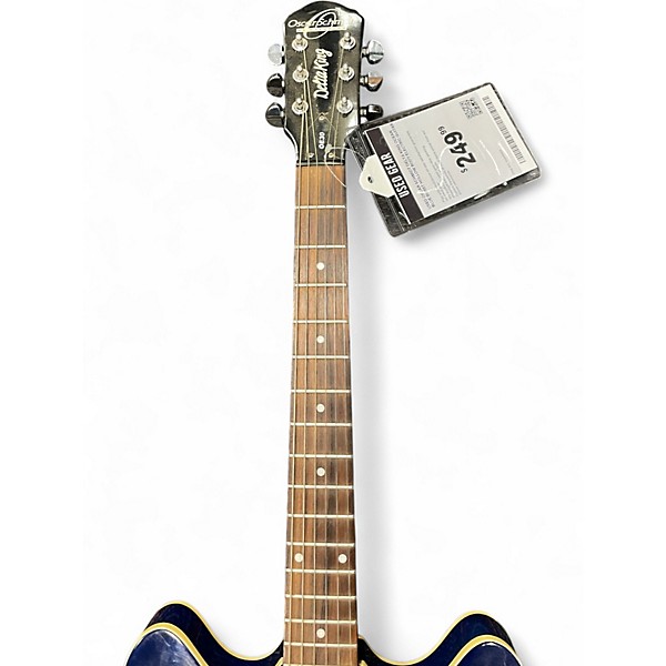 Used Oscar Schmidt DELTA KING Ocean Blue Burst Hollow Body Electric Guitar