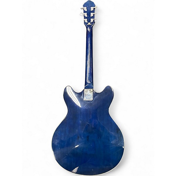 Used Oscar Schmidt DELTA KING Ocean Blue Burst Hollow Body Electric Guitar