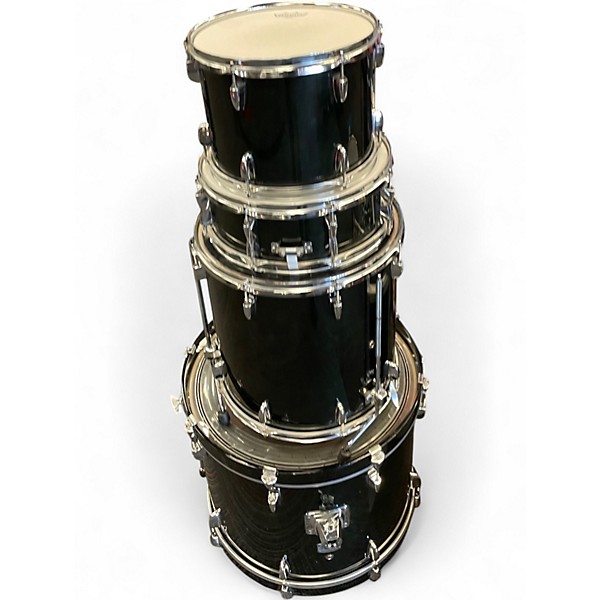 Used Yamaha 5 Piece Stage Custom Dark Green Drum Kit