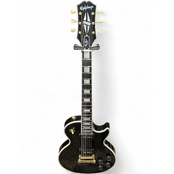 Used Epiphone LES PAUL CUSTOM P90 Ebony Solid Body Electric Guitar