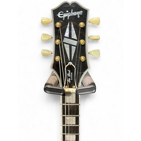 Used Epiphone LES PAUL CUSTOM P90 Ebony Solid Body Electric Guitar