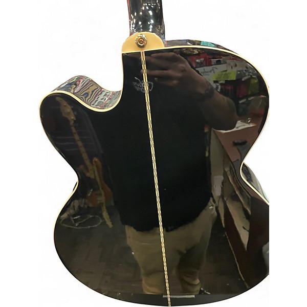 Used Epiphone J200EC STUDIO BLACK BURST Acoustic Electric Guitar