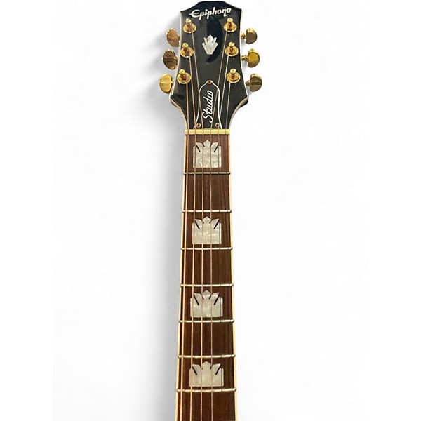 Used Epiphone J200EC STUDIO BLACK BURST Acoustic Electric Guitar