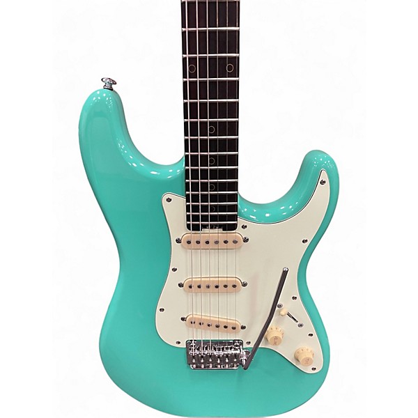 Used Schecter Guitar Research Traditional S/S/S Seafoam Green Solid Body Electric Guitar