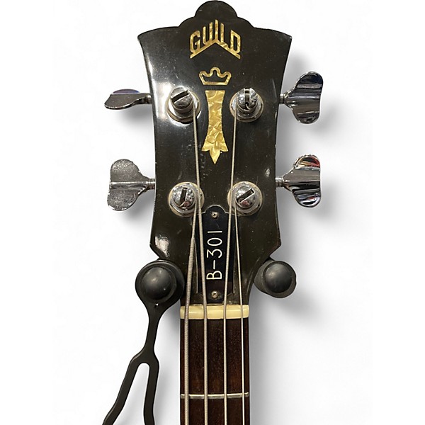 Vintage 1977 Guild b-301 Black Electric Bass Guitar