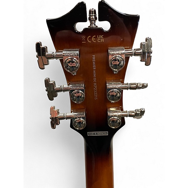 Used D'Angelico Premier Series DC brown burst Hollow Body Electric Guitar