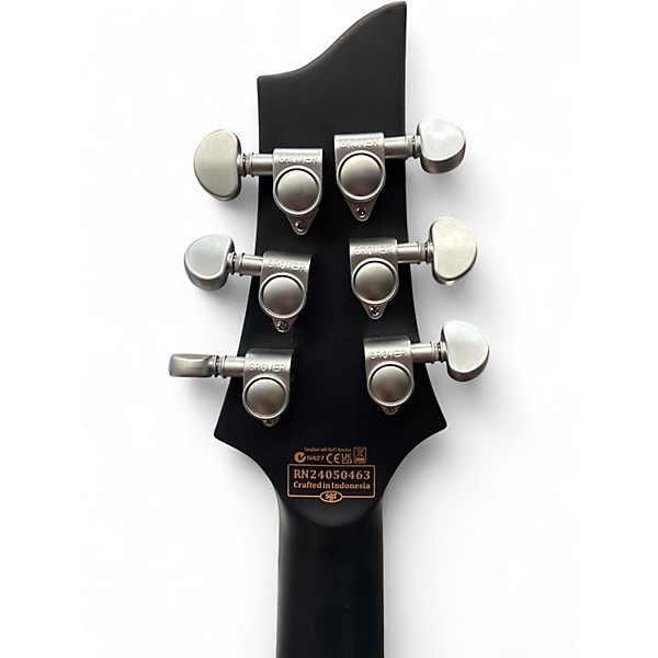 Used Schecter Guitar Research C1 Platinum Trans Black Solid Body Electric Guitar