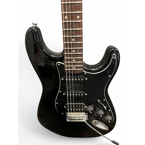 Used Squier Stratocaster HSS Black Solid Body Electric Guitar