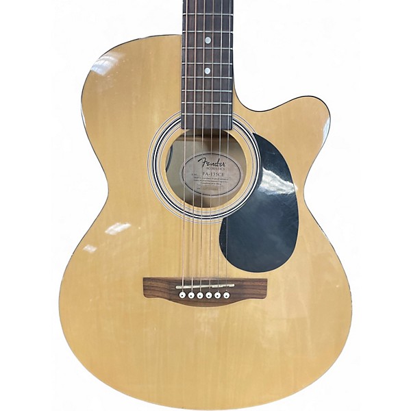 Used Fender FA135CE Concert Natural Acoustic Electric Guitar