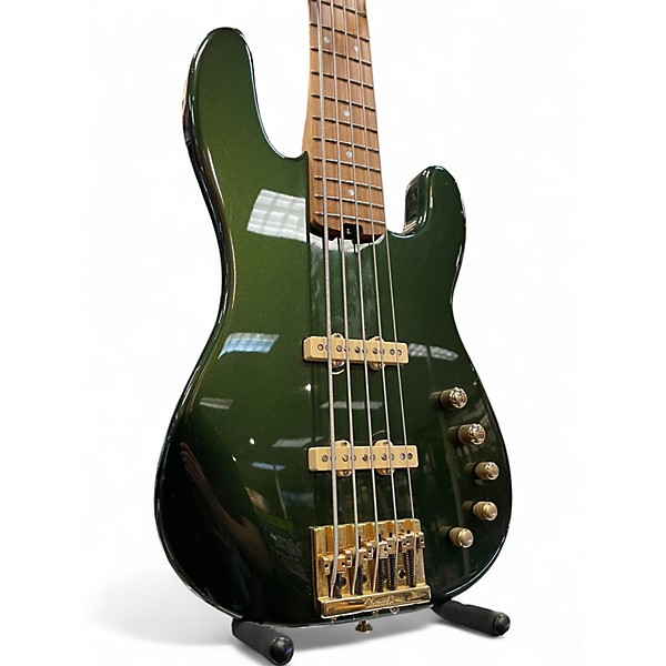 Used Charvel Pro Mod San Dimas JJ V Lambo Green Metallic Electric Bass Guitar