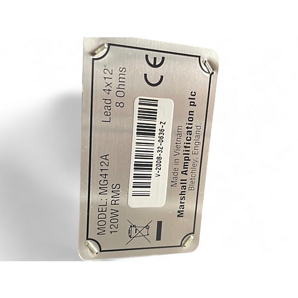 Used Marshall MG412A LIMITED EDITION PURPLE 120W 4x12 Angled Guitar Cabinet