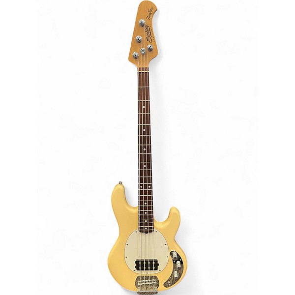 Used Sterling by Music Man Sub 4 Antique White Electric Bass Guitar