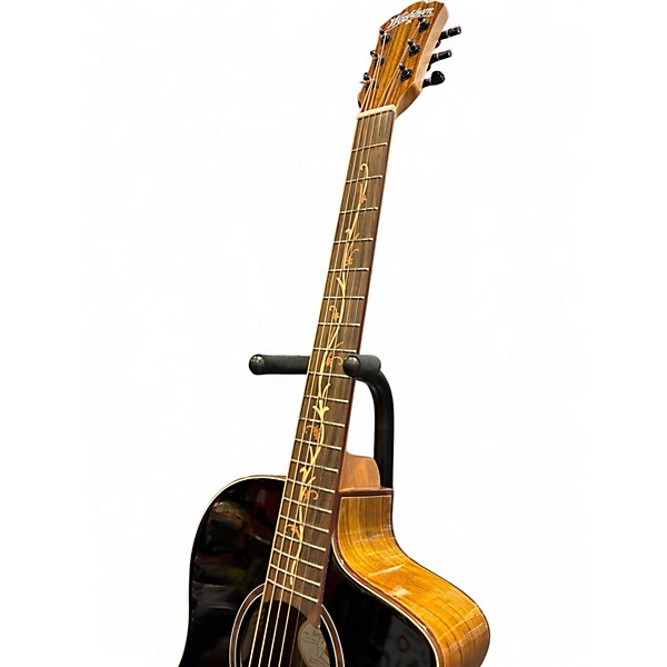 Used Washburn Vite S9V Bella Tono Studio Gloss Charcoal Burst Acoustic Electric Guitar