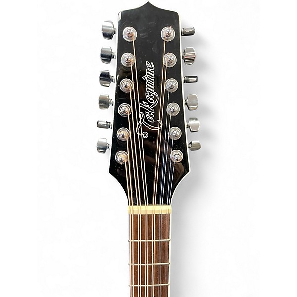 Used Takamine GD38CE Black 12 String Acoustic Electric Guitar