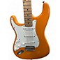 Used Fender Player Stratocaster Left Handed Capri Orange Solid Body Electric Guitar