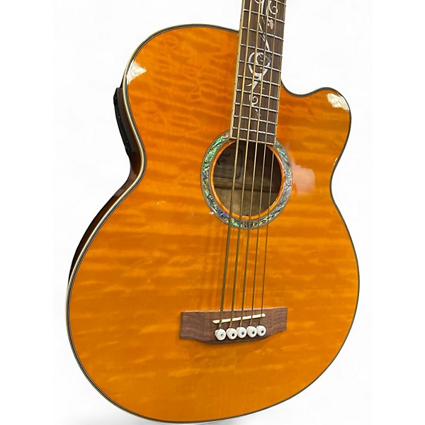 Used 2020s Michael Kelly MKDF5FL Dragonfly 5 String Amber Acoustic Bass Guitar