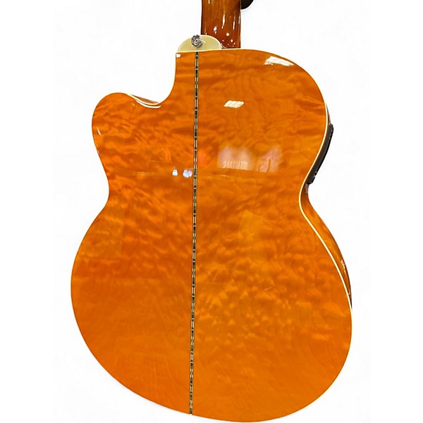 Used 2020s Michael Kelly MKDF5FL Dragonfly 5 String Amber Acoustic Bass Guitar