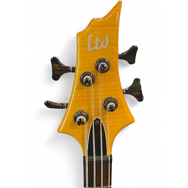 Used ESP LTD B154DX MUSTARD Electric Bass Guitar