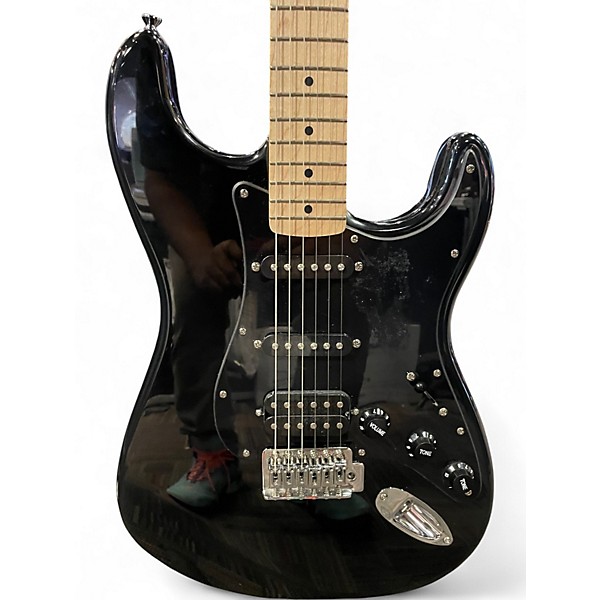 Used Squier Affinity Stratocaster Black Solid Body Electric Guitar