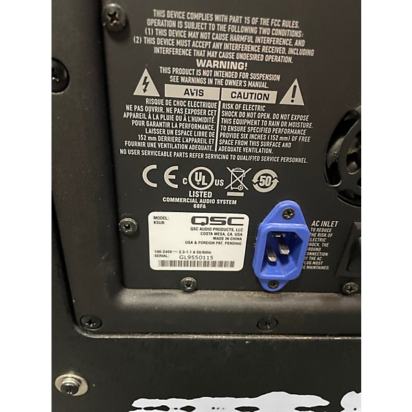 Used QSC KS112 Powered Subwoofer