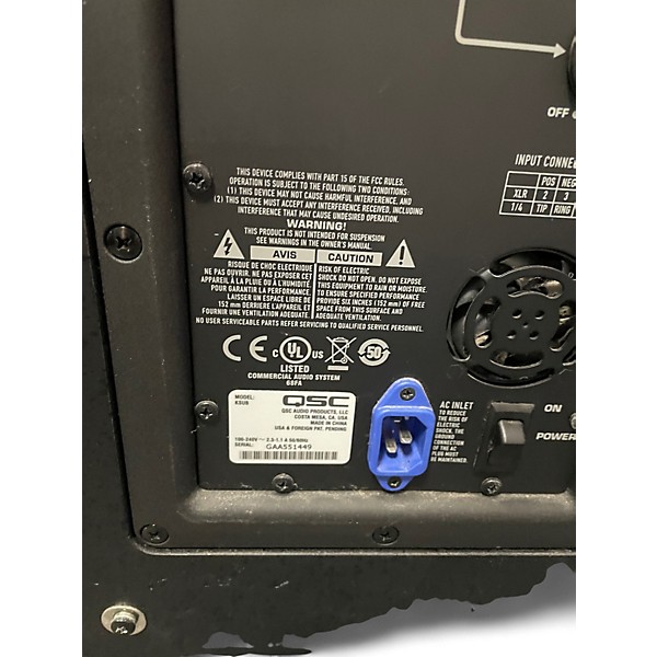 Used QSC KS112 Powered Subwoofer