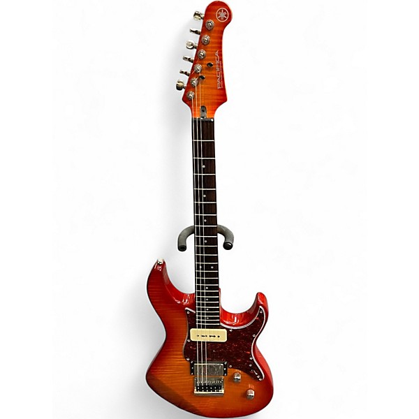 Used Yamaha PAC611HFM Amber Burst Solid Body Electric Guitar