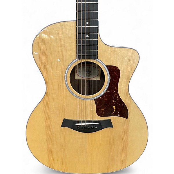 Used Taylor 214CE Deluxe Natural Acoustic Electric Guitar