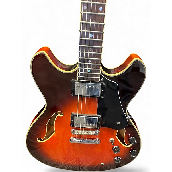 Used Ibanez AS80 Sunburst Hollow Body Electric Guitar