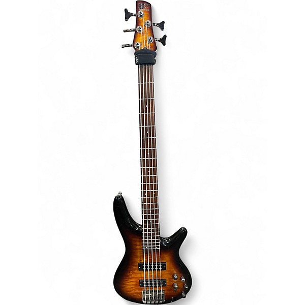 Used Ibanez SR405 5 String 2 Color Sunburst Electric Bass Guitar