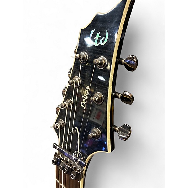 Used ESP LTD H-1007 Trans Black Solid Body Electric Guitar