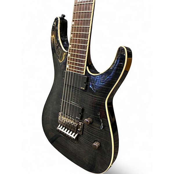 Used ESP LTD H-1007 Trans Black Solid Body Electric Guitar