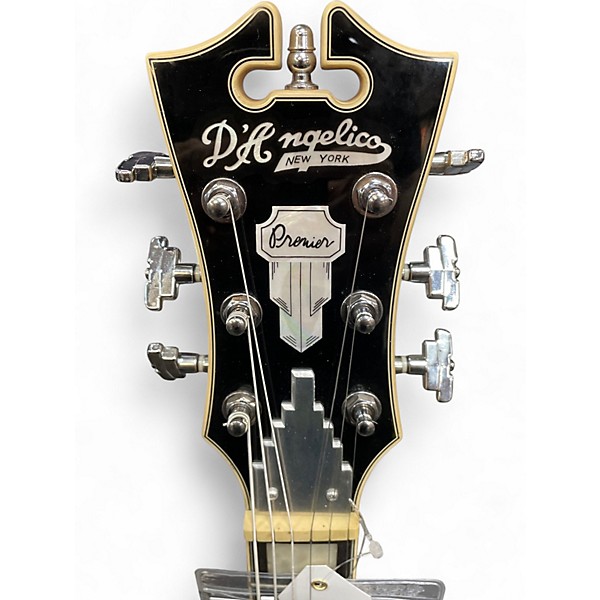 Used D'Angelico Premier Series DC Black Hollow Body Electric Guitar