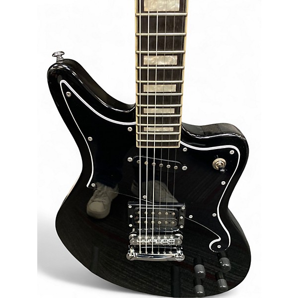 Used D'Angelico Premier Series DC Black Hollow Body Electric Guitar