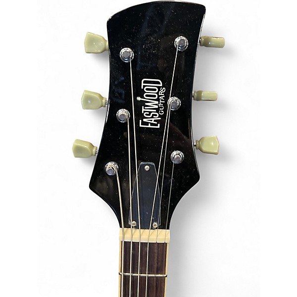 Used Eastwood Sidejack Mark VI (Burns) Black Solid Body Electric Guitar